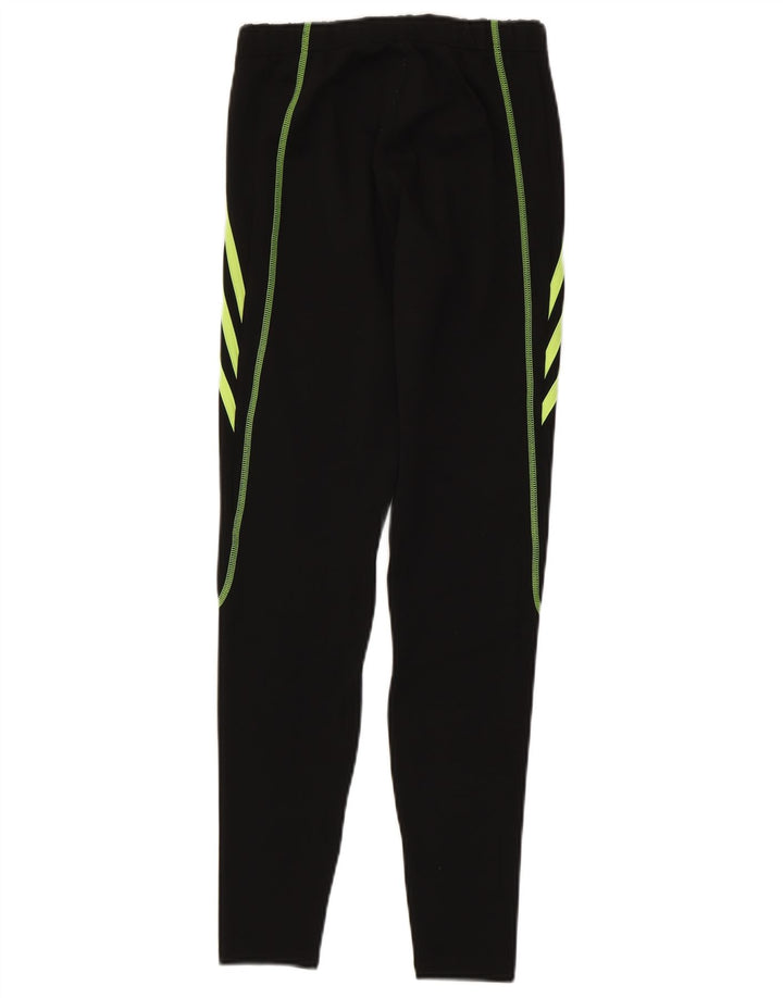 Adidas Damen Climalite Leggings UK 10 Small Schwarz Polyester