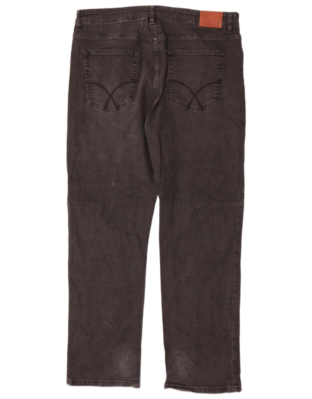 Crew Clothing Herren Straight Jeans W38 L32 Graue Baumwolle