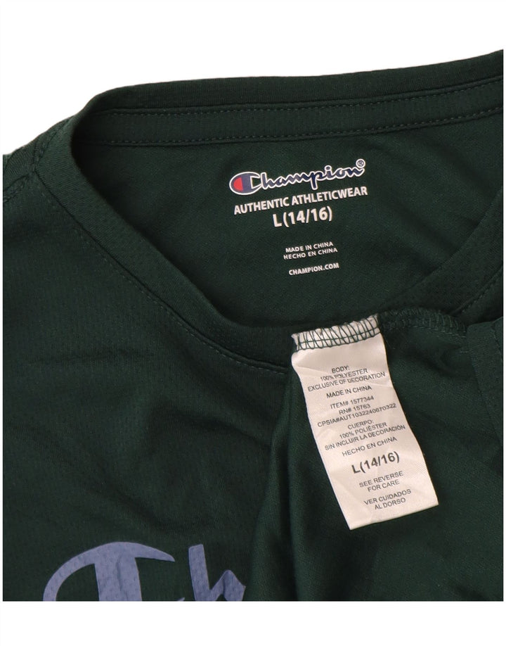 Champion T-Shirt mit Grafik für Jungen, 14–15 Jahre, Größe L, Grün, Polyester