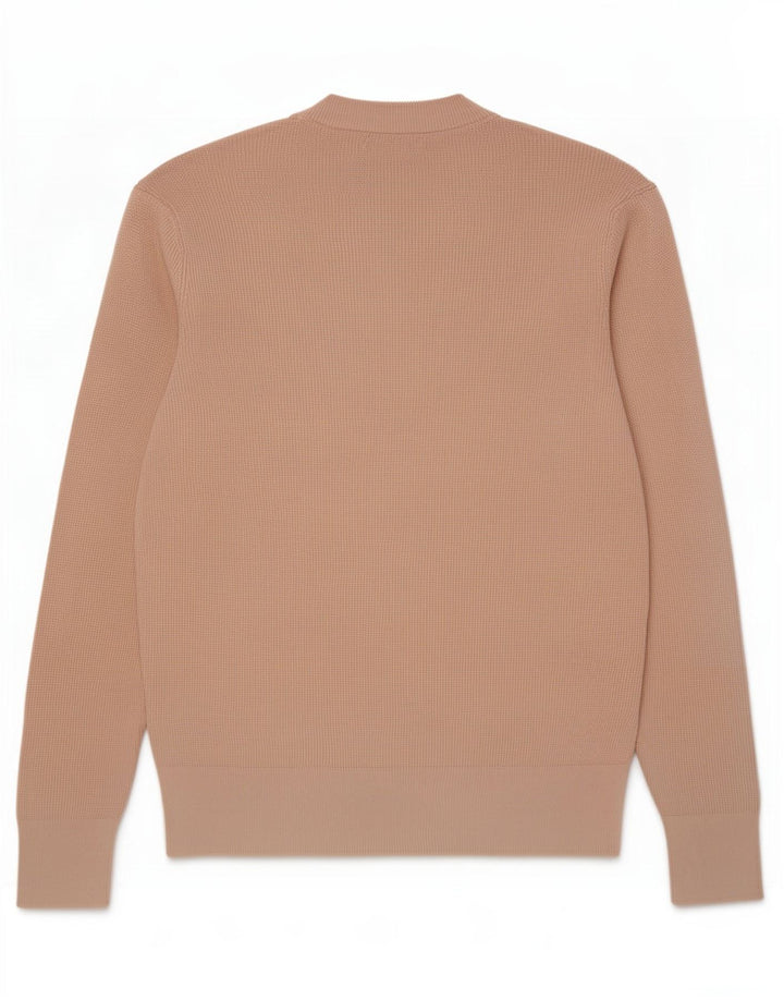 Zara Herren-Pullover mit Rundhalsausschnitt, Mittelbeige