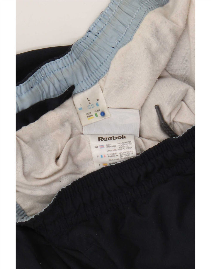 Reebok Herren-Trainingshose, Jogginghose, groß, marineblau, Polyester