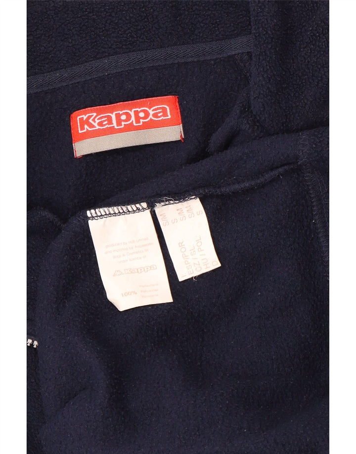 Kappa Herren-Fleecepullover mit Reißverschluss, Größe S, Marineblau, Polyester