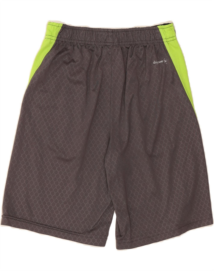 RUSSELL ATHLETIC Boys Dri-Power Sport Shorts 7-8 Years Medium Grey Vintage Russell Athletic and Second-Hand Russell Athletic from Messina Hembry 