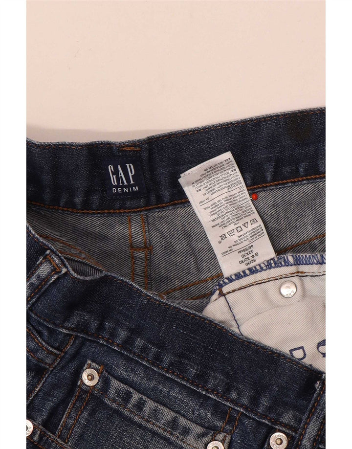 Gap Herren Straight Jeans W32 L30 Marineblaue Baumwolle