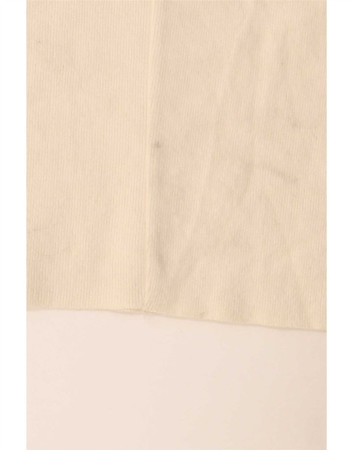 Zara Damen-Pullover, übergroß, Rundhalsausschnitt, Gr. 10, Größe S, gebrochenes Weiß