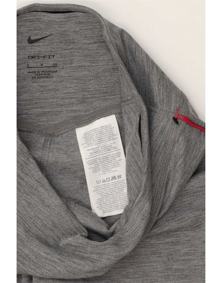 Nike Damen Dri Fit Graphic Leggings UK 10 Small Grau Polyester