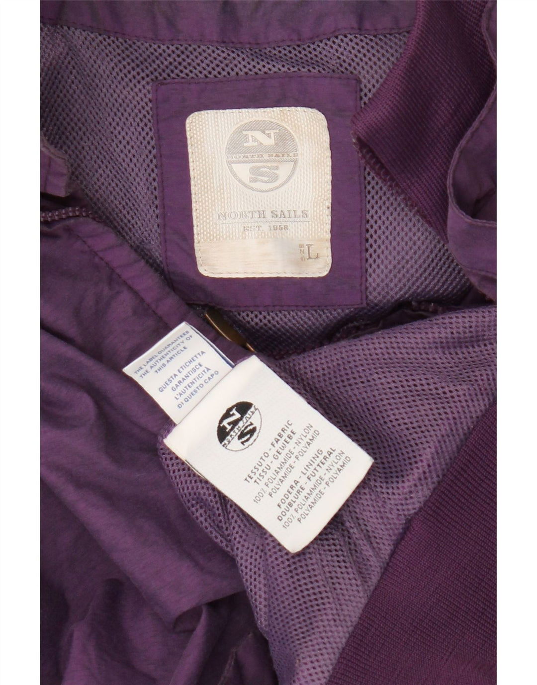 North Sails Damen Bomberjacke UK 16 Large Lila Nylon