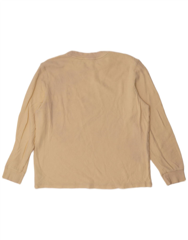 Calvin Klein Herren Top Langarm XL Beige Baumwolle