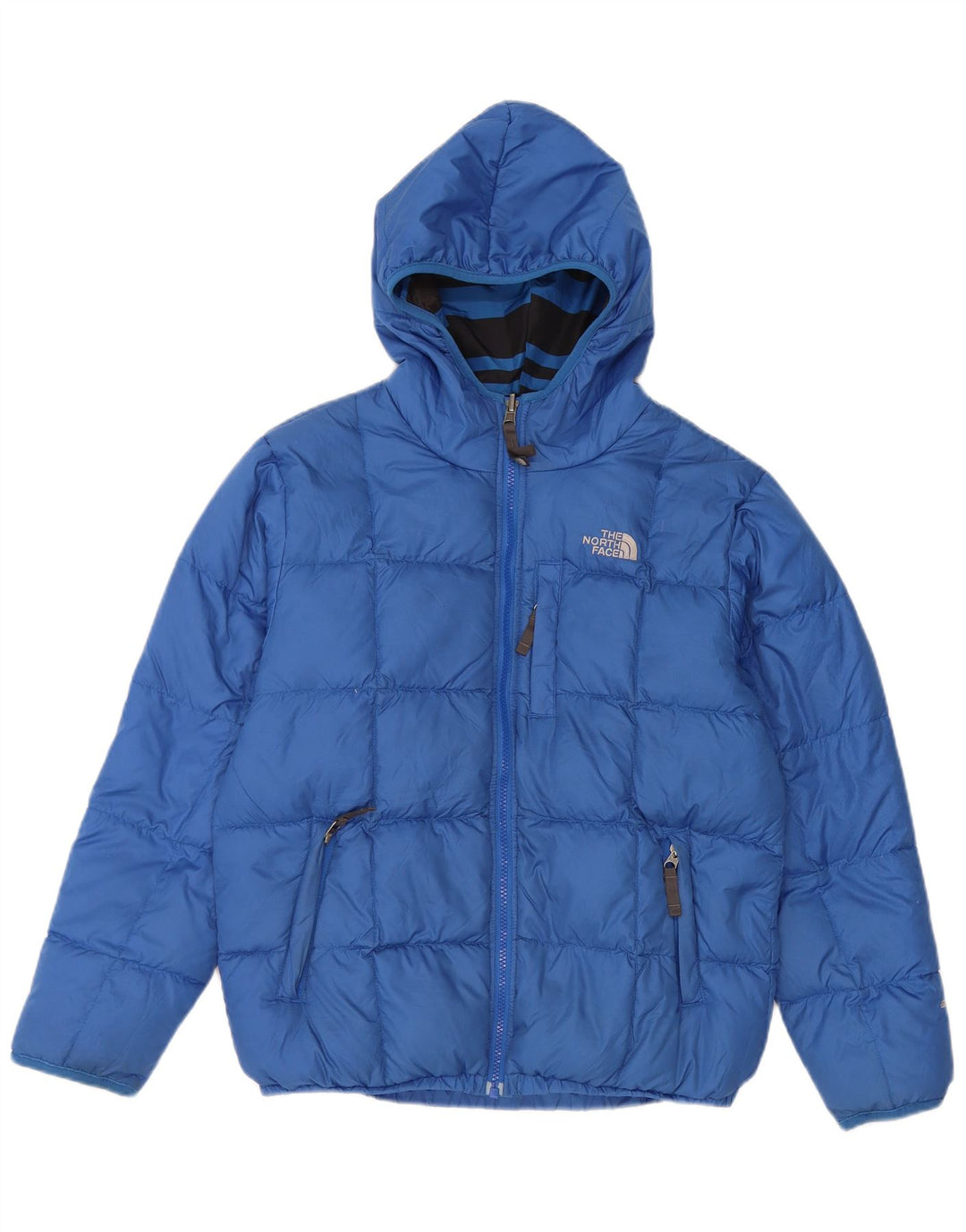 The North Face Wendbare wattierte Jacke mit Kapuze für Jungen, 12–13 Jahre, Größe L, Blau