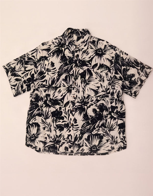 Vintage Herren Hawaii-Kurzarmshirt XL Mehrfarbig geblümt