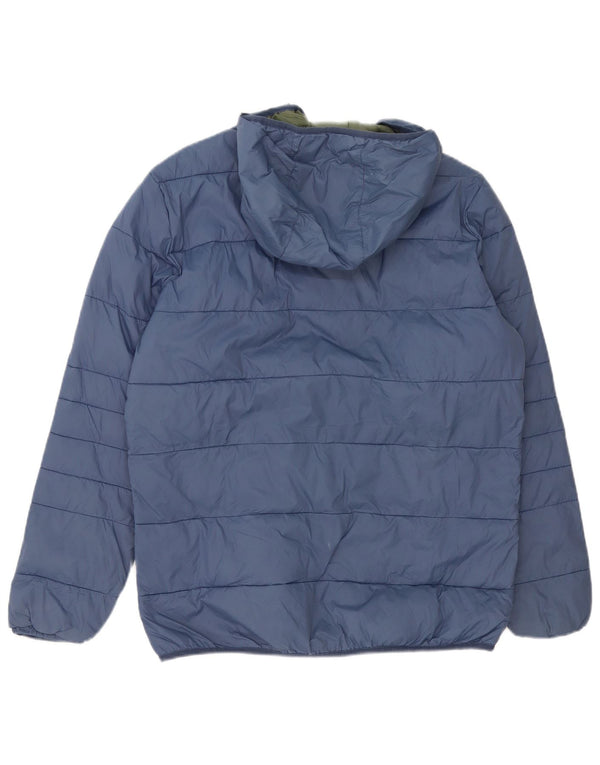 Jack & Jones Mens Hooded Padded Jacket UK 38 Medium Blue