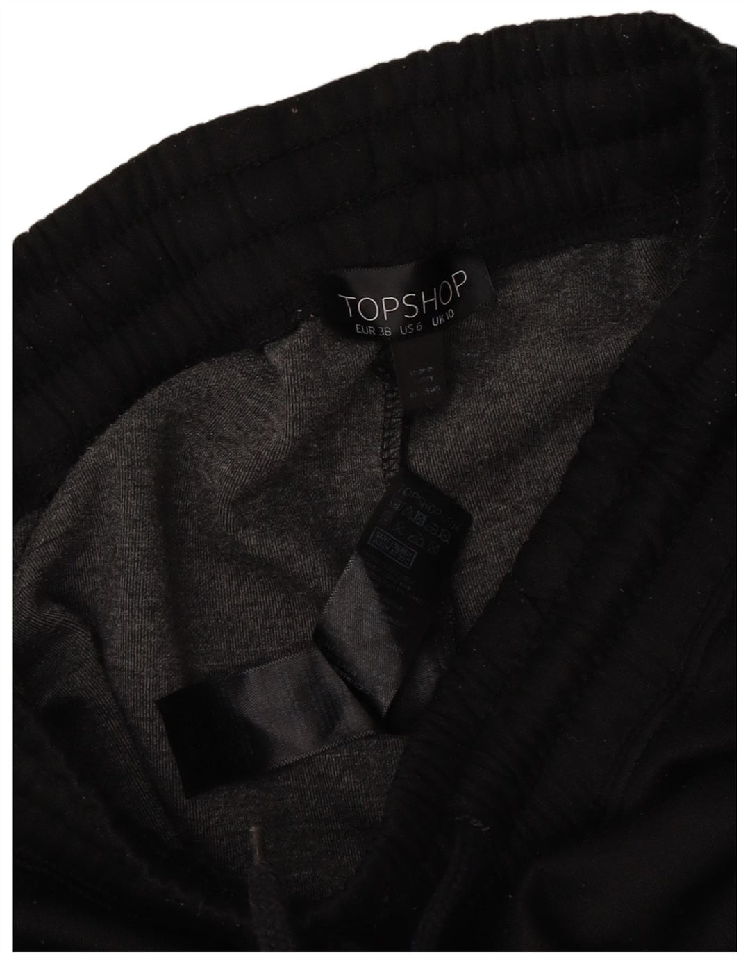 Topshop Damen-Trainingshose, UK 10, Größe S, Schwarz, Colourblock-Polyester