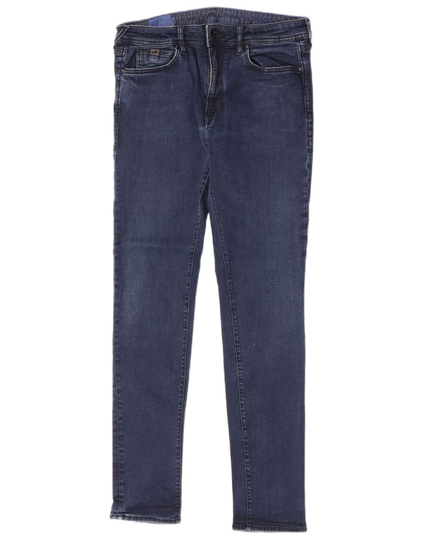 Gas Mens Skinny Jeans W36 L32 Navy Blue Cotton