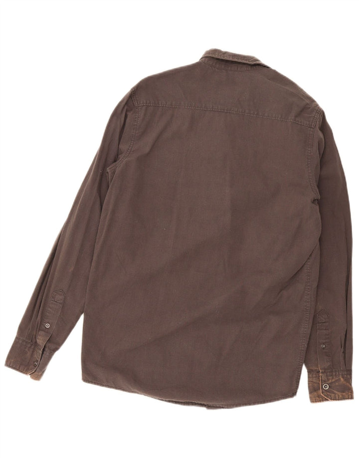 Wrangler Herren-Hemd mit normaler Passform, kleine braune Baumwolle