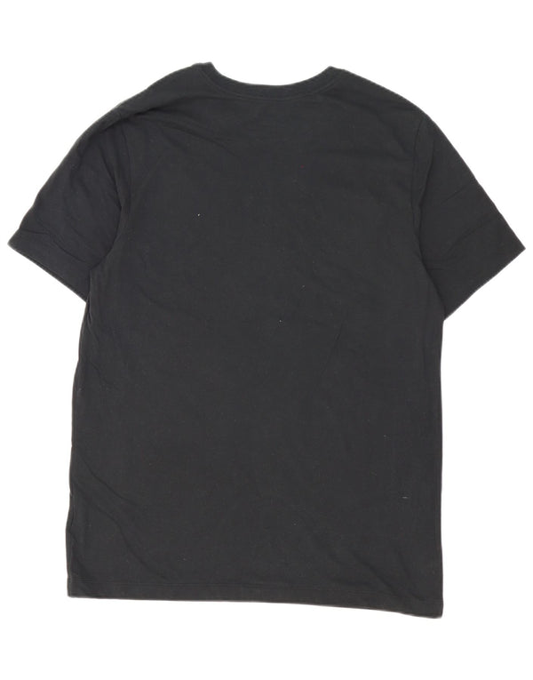 Nike Herren Dri Fit Graphic T-Shirt Top Large Schwarz Baumwolle