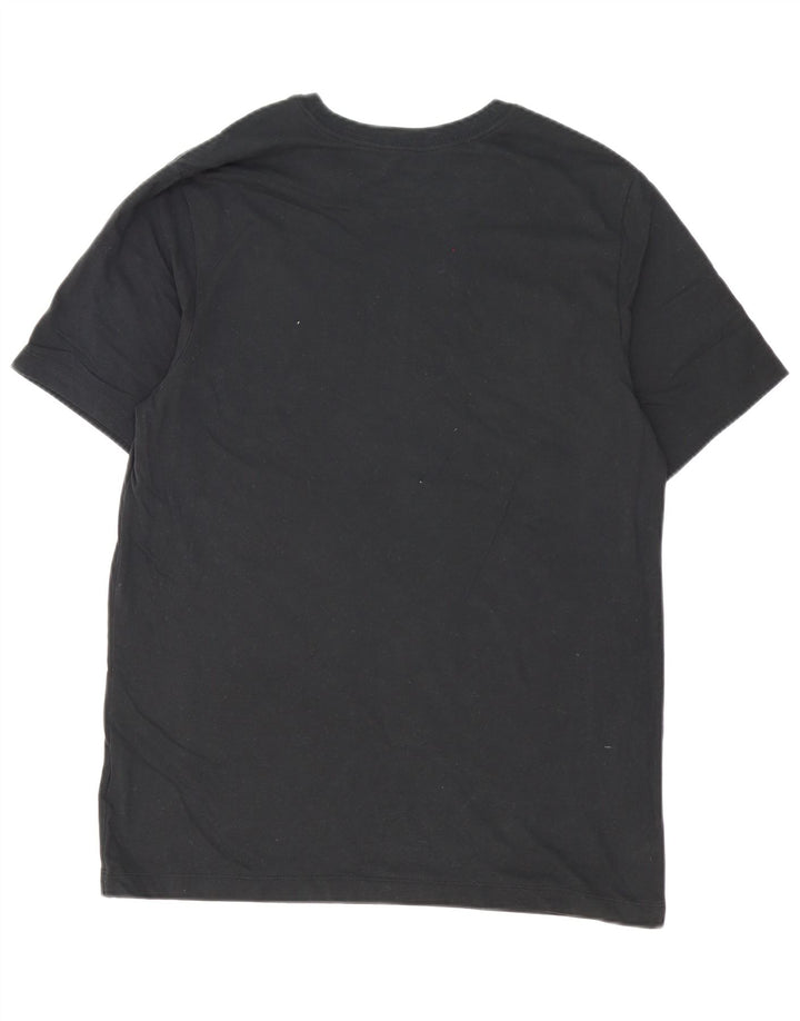 Nike Herren Dri Fit Graphic T-Shirt Top Large Schwarz Baumwolle
