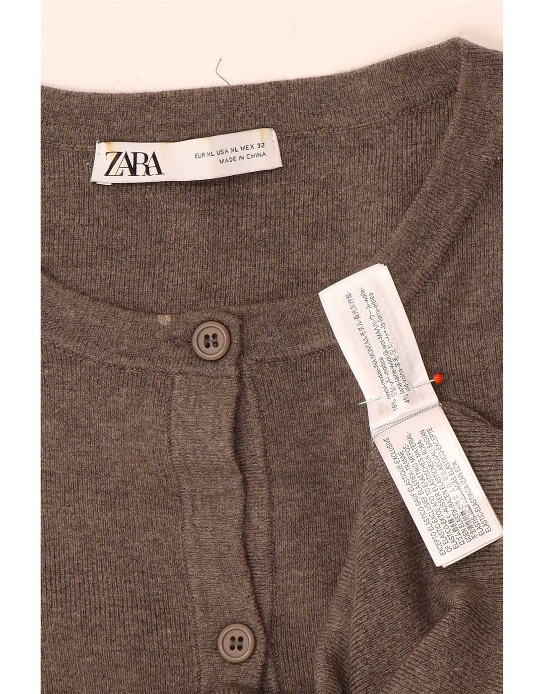 Zara Damen Strickjacke UK 18 XL Grau Modal