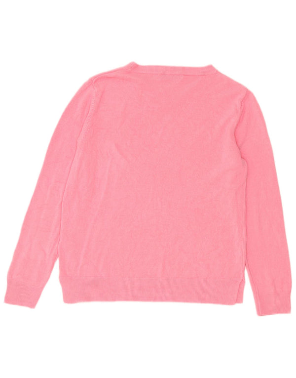 Marks & Spencer Damen-Pullover mit U-Boot-Ausschnitt, Gr. 14, Größe L, Rosa, Acryl