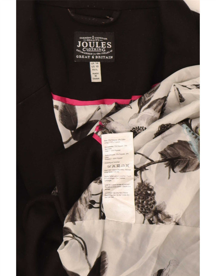 Joules Damen-Blazerjacke mit 1 Knopf, UK 14, Größe L, Schwarz, Polyester