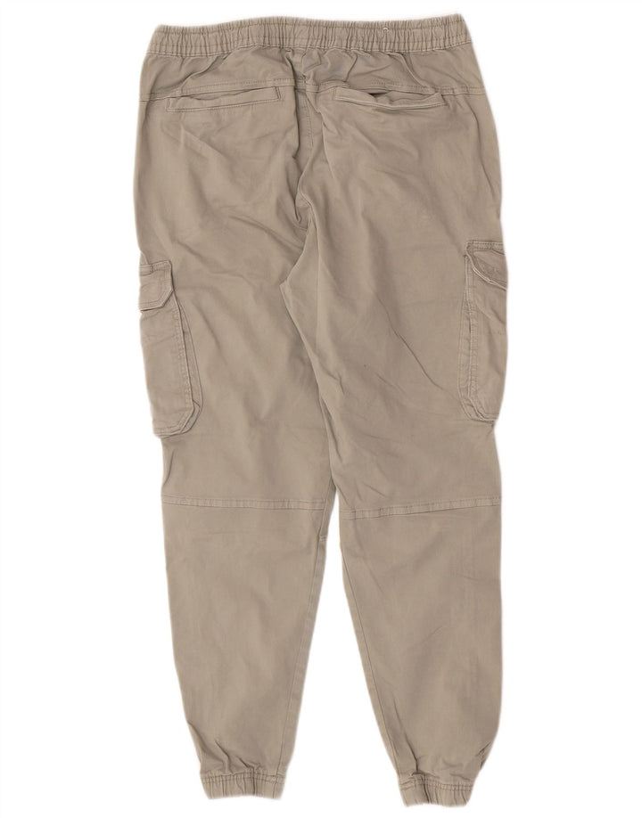 Zara Herren Jogger Cargohose W30 L27 Graue Baumwolle