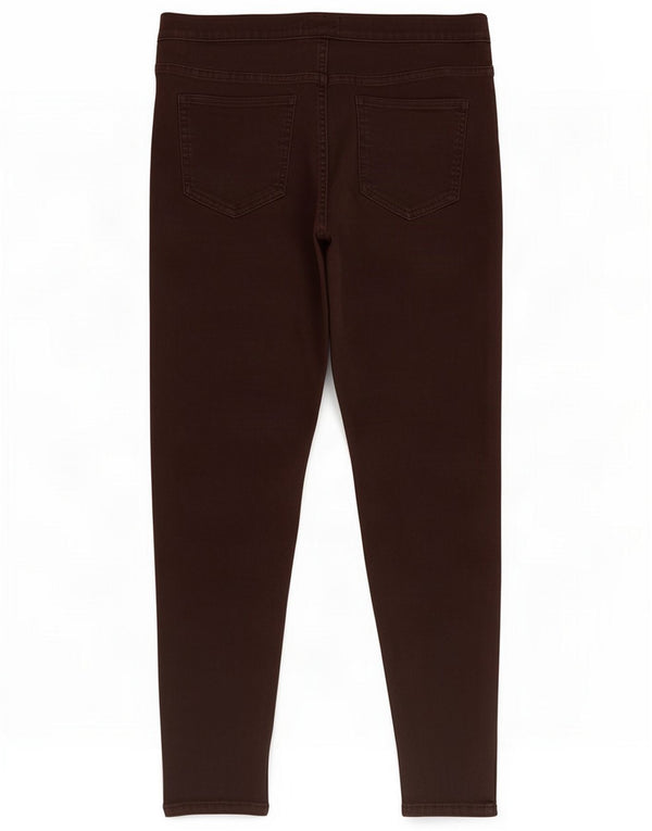 Marks & Spencer Damen Jegging Jeans UK 14 Large W32 L26 Braune Baumwolle