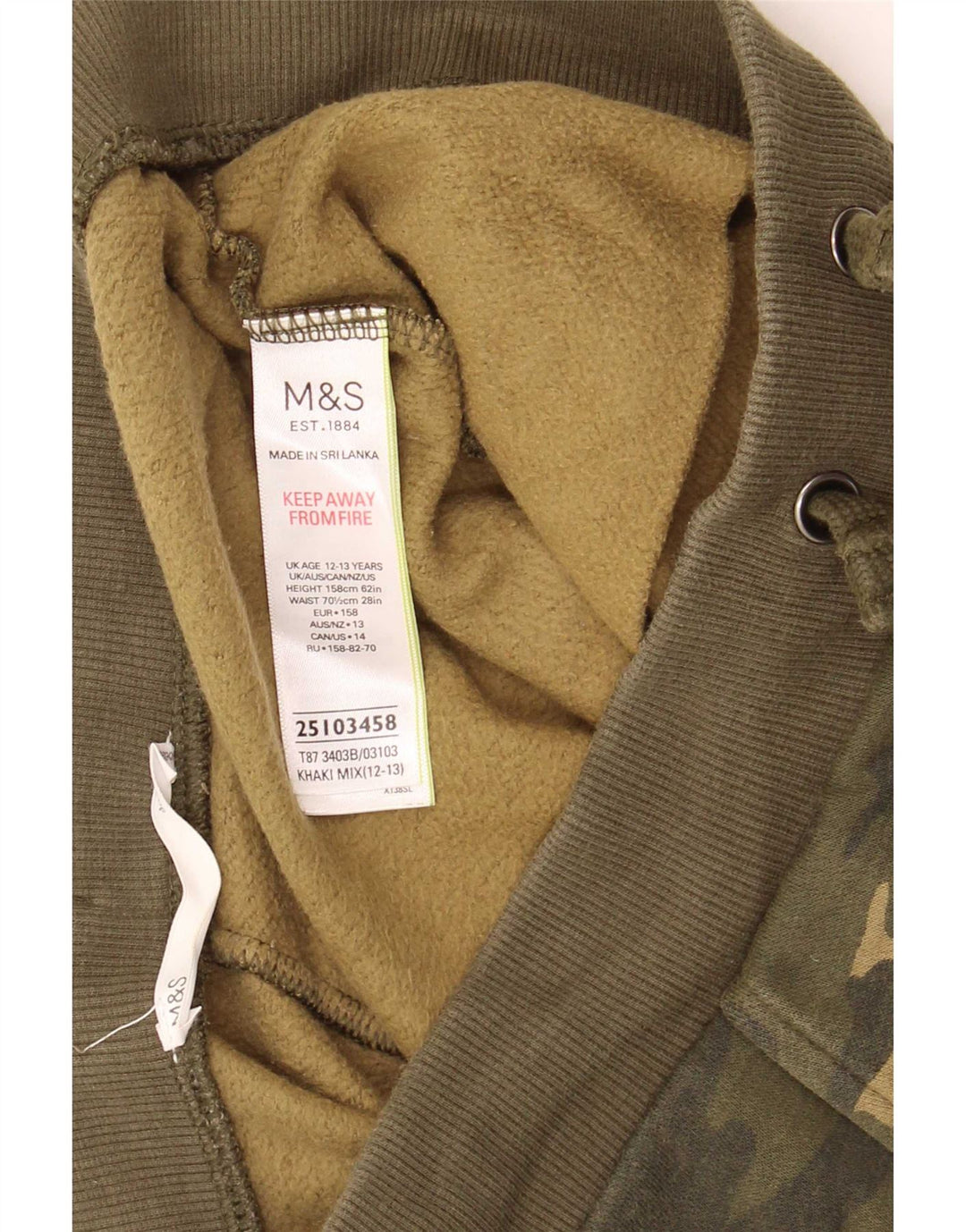 Marks & Spencer Jungen-Trainingshose, Jogginghose, 12–13 Jahre, Khaki