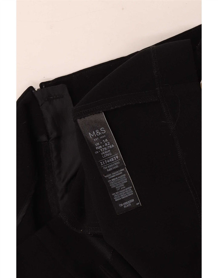 Marks & Spencer Damen Bleistiftrock UK 14 Large W32 Schwarz Polyester