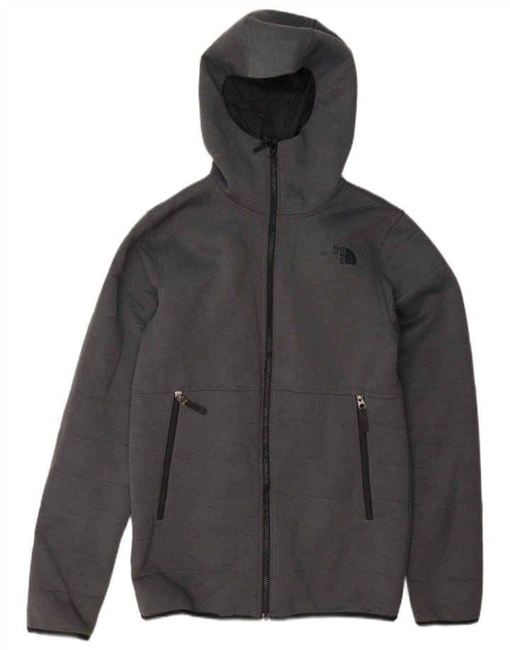 The North Face wattierte Herrenjacke mit Kapuze, UK 34, XS, Grau, Polyester