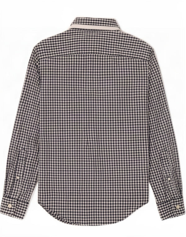 Abercrombie & Fitch Herrenhemd XS Marineblau Gingham Baumwolle