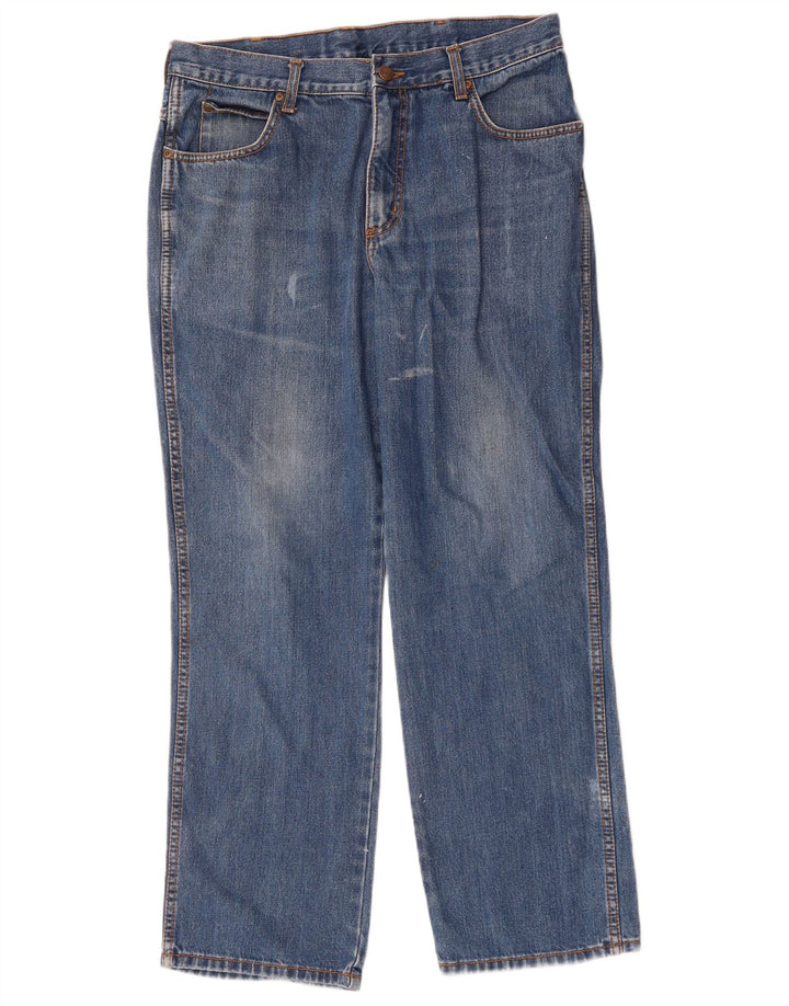 Wrangler Herren Ohio Straight Jeans W34 L30 Blaue Baumwolle