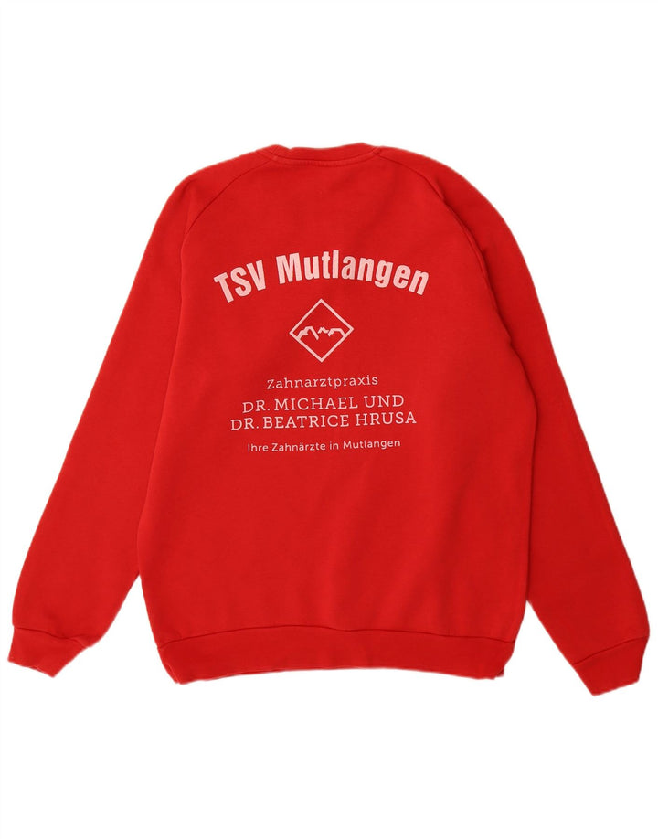 Adidas Herren Grafik-Sweatshirt-Pullover aus mittelroter Baumwolle