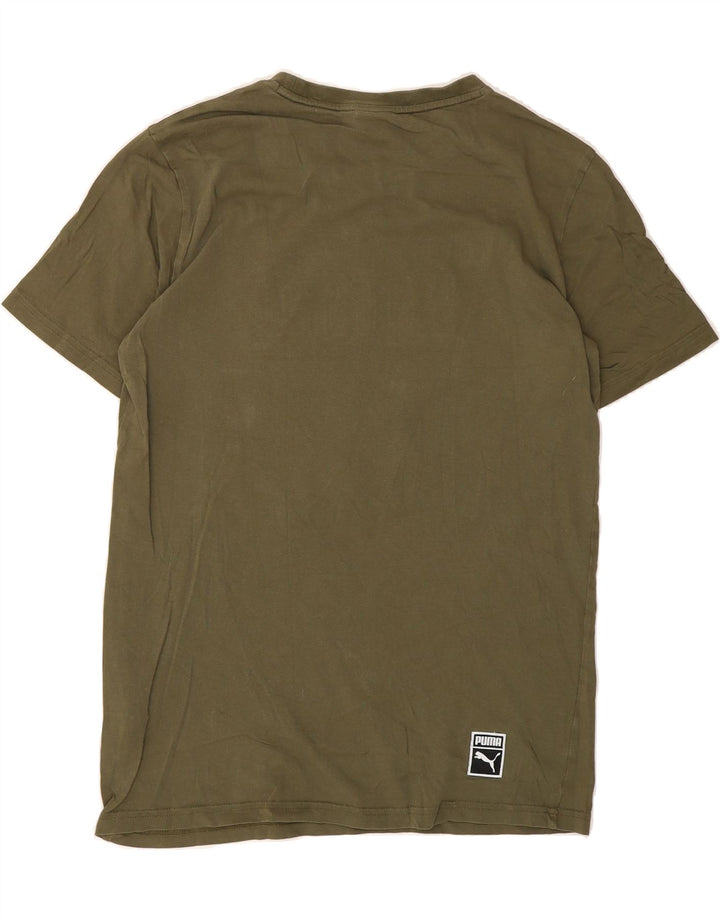 PUMA Mens Graphic T-Shirt Top Small Green Cotton Vintage Puma and Second-Hand Puma from Messina Hembry 