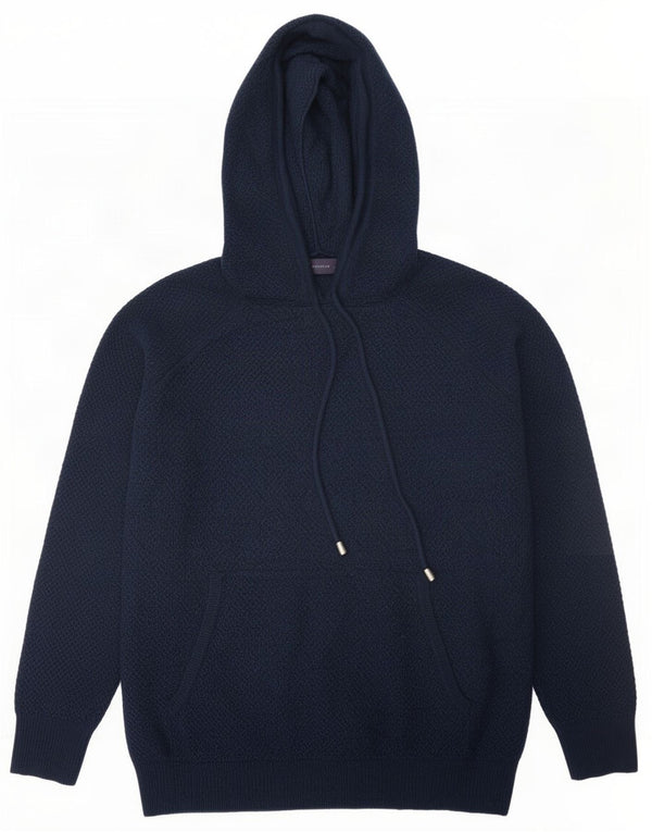 Marks & Spencer Damen Kapuzenpullover UK 14 Medium Marineblau Viskose