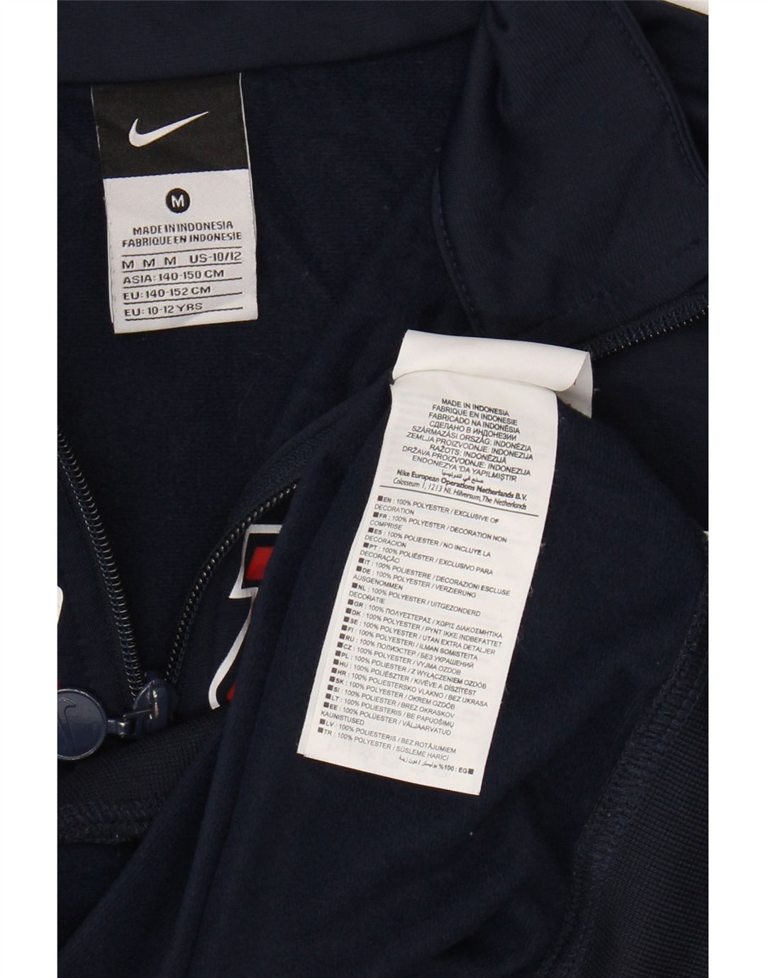 NIKE Boys Graphic Tracksuit Top Jacket 10-11 Years Medium Navy Blue