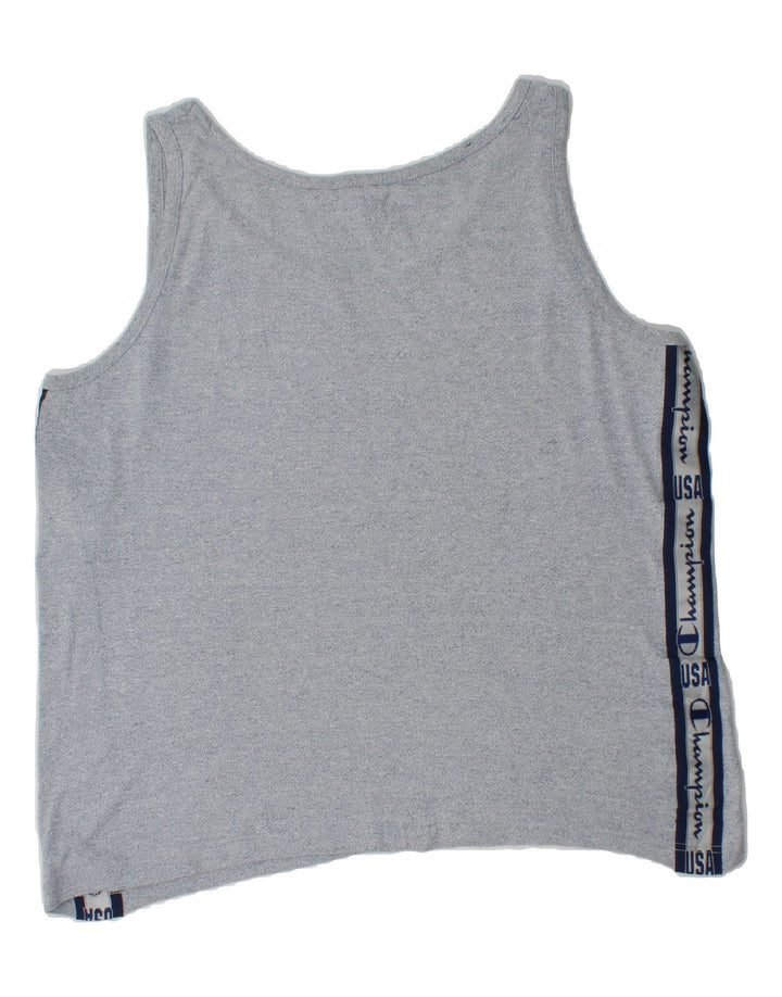 CHAMPION Womens Graphic Vest Top UK 18 XL Blue Vintage Champion and Second-Hand Champion from Messina Hembry 