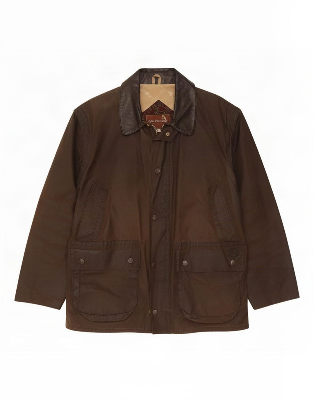 John Partridge Herrenjacke aus gewachster Baumwolle, Größe 40, Braun