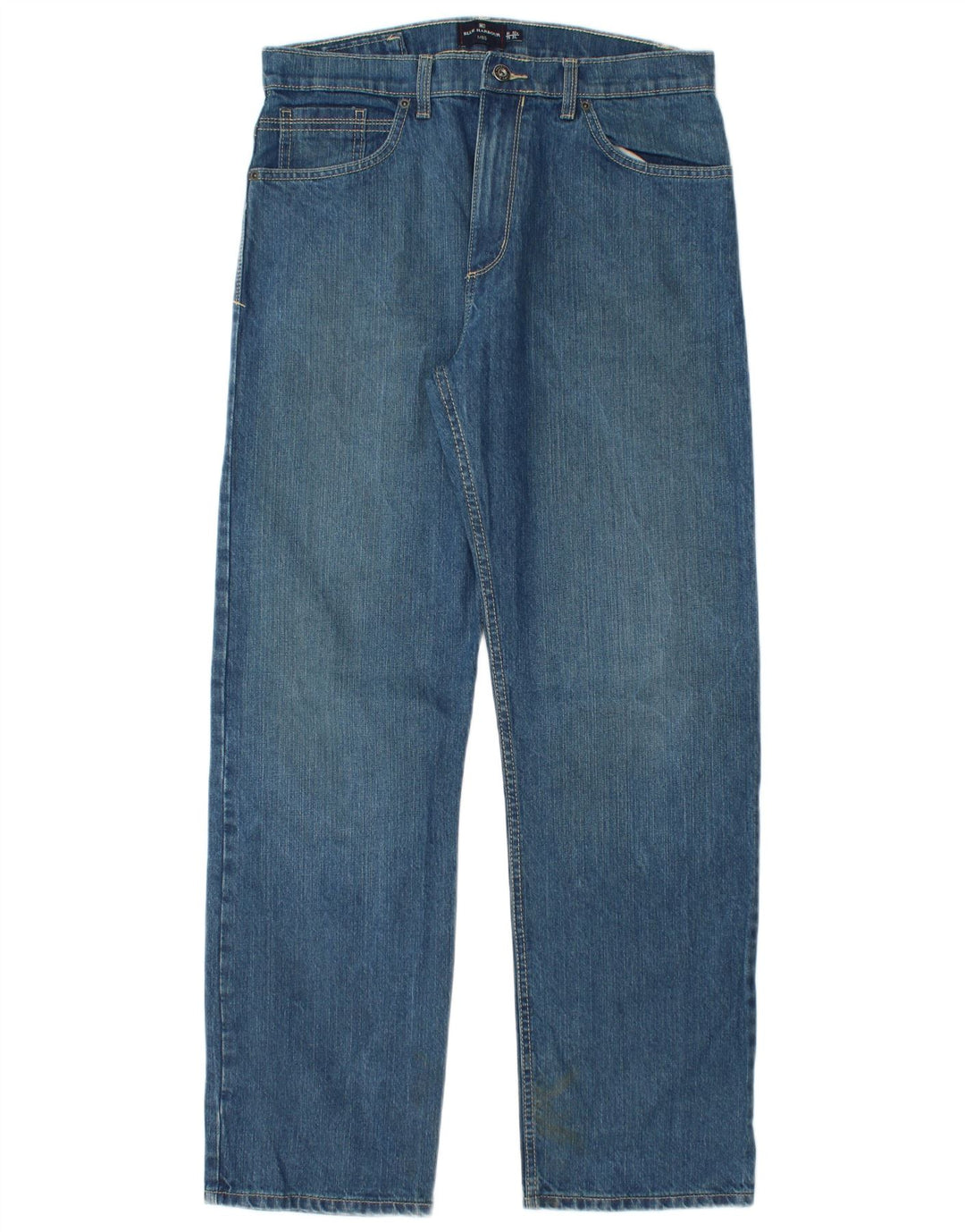 Marks & Spencer Herren Blue Harbor Straight Jeans W32 L31 Blaue Baumwolle
