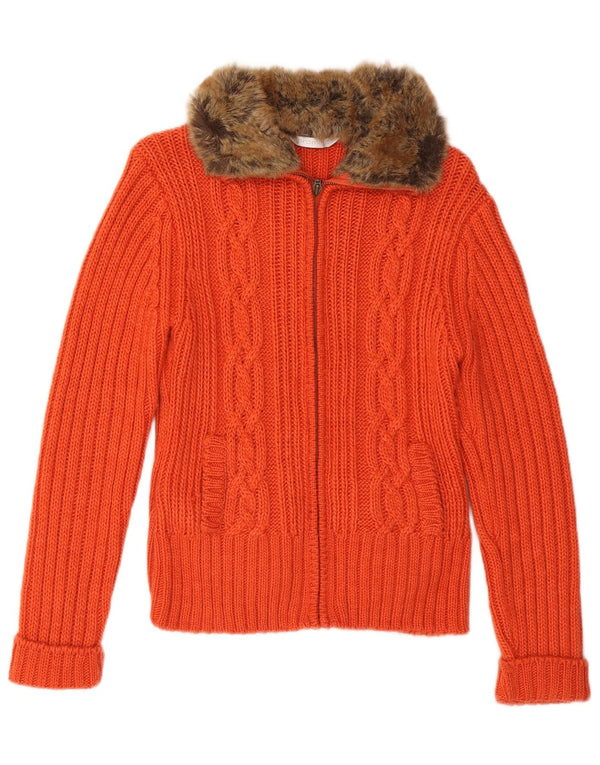 PROMOD Damen Strickjacke UK 12 Mittelorange Wolle