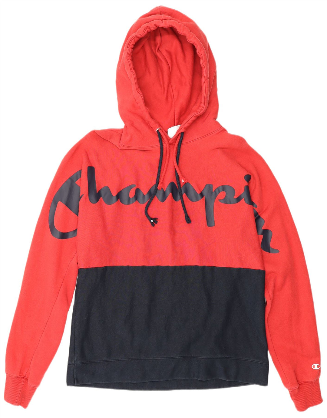CHAMPION Damen-Kapuzenpullover mit Grafik, UK 16, Größe L, Rot, Farbblock