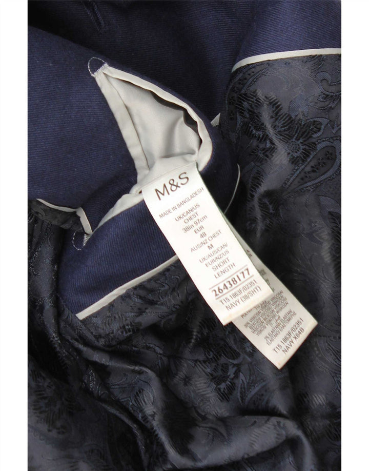 Marks & Spencer Herren-Blazer mit 2 Knöpfen, UK 38/40, mittleres Marineblau