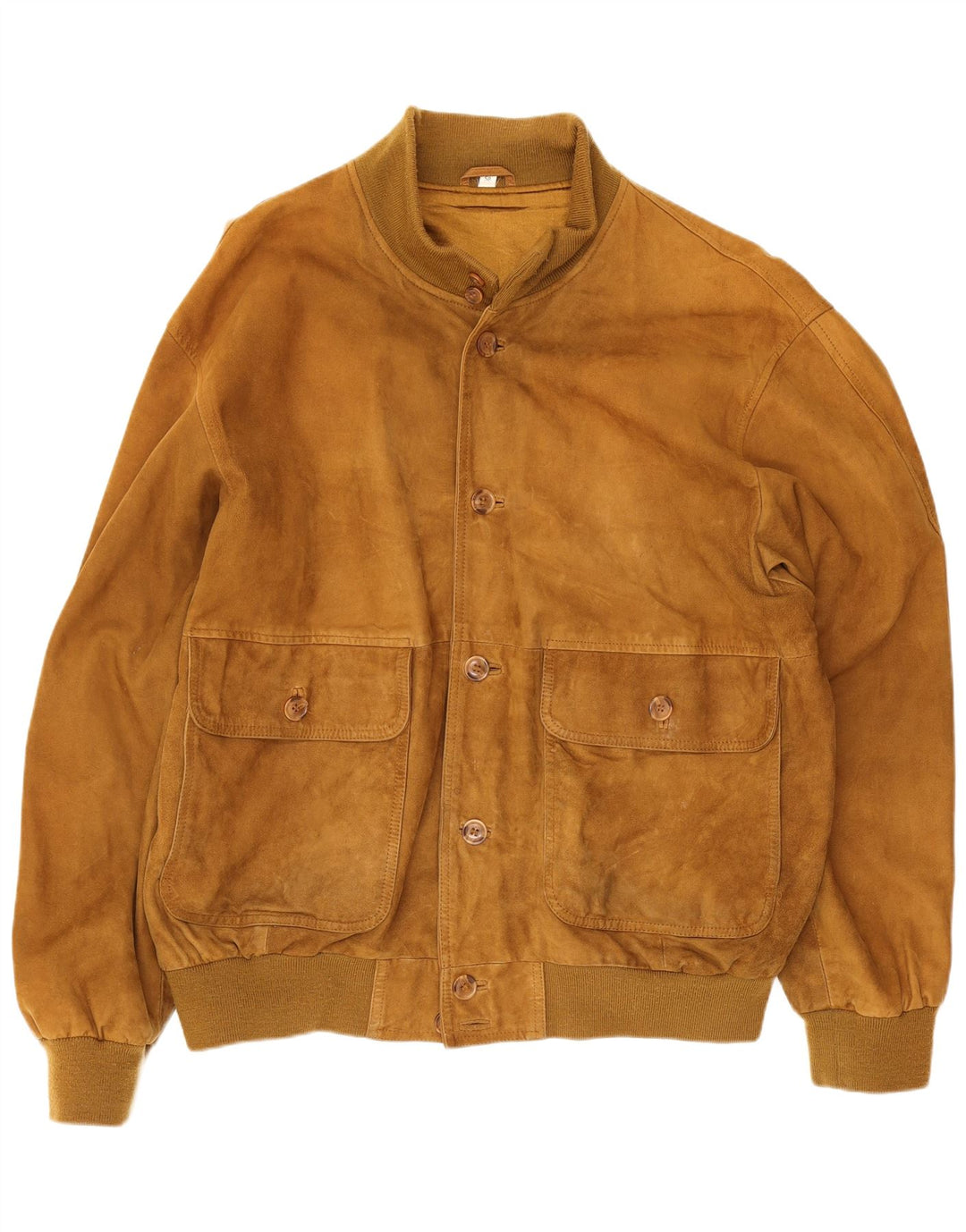 Zarro Herren Wildleder Bomberjacke UK 44 2XL Beige Leder