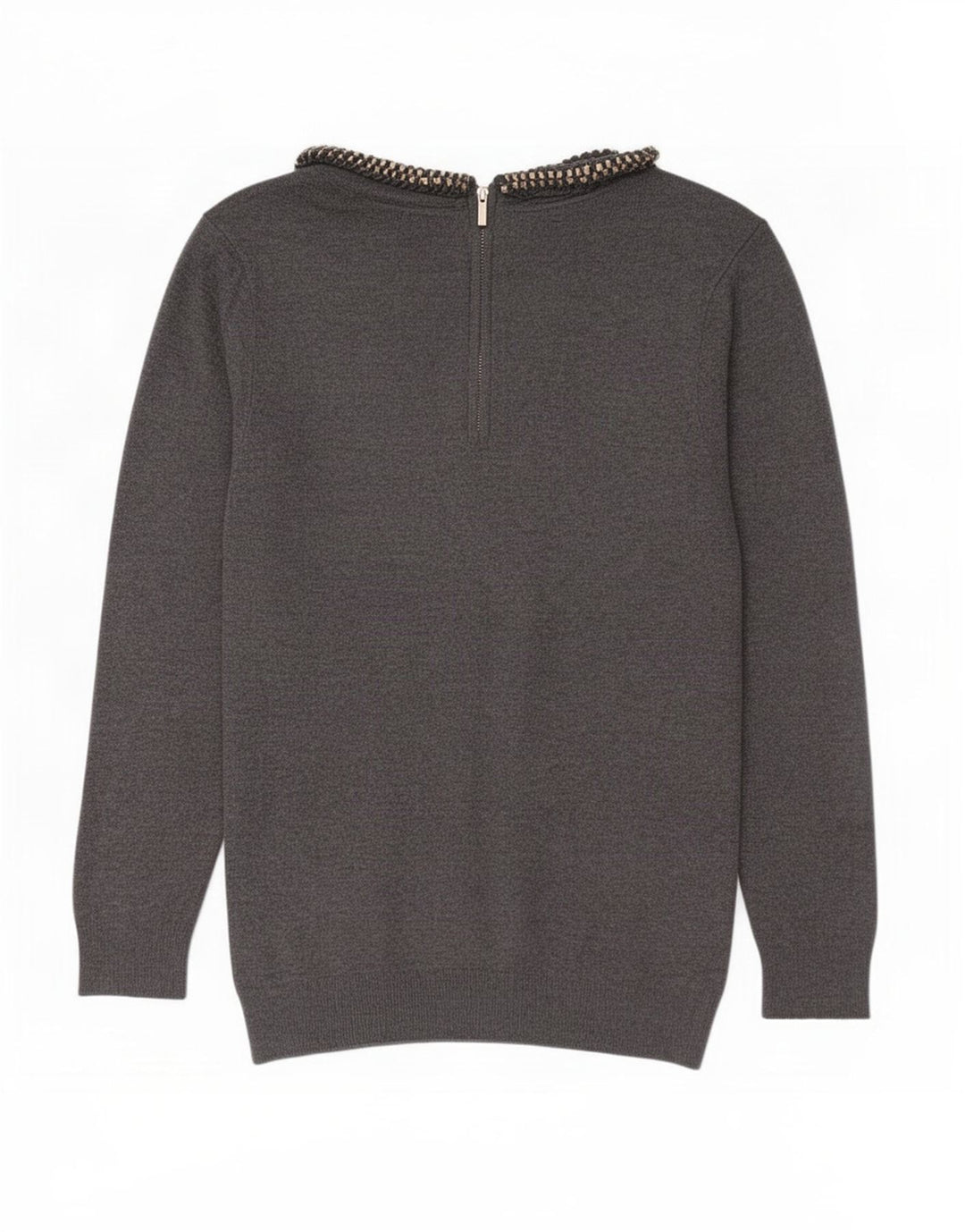 Zara Damen-Pullover mit U-Boot-Ausschnitt, Gr. 10, Größe S, Grau