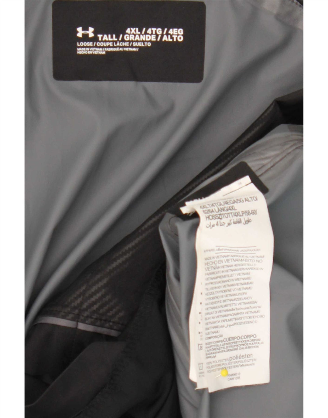 Under Armour Herren-Trainingsanzugoberteil, Jacke, 4XL, schwarzes Farbblock-Polyester