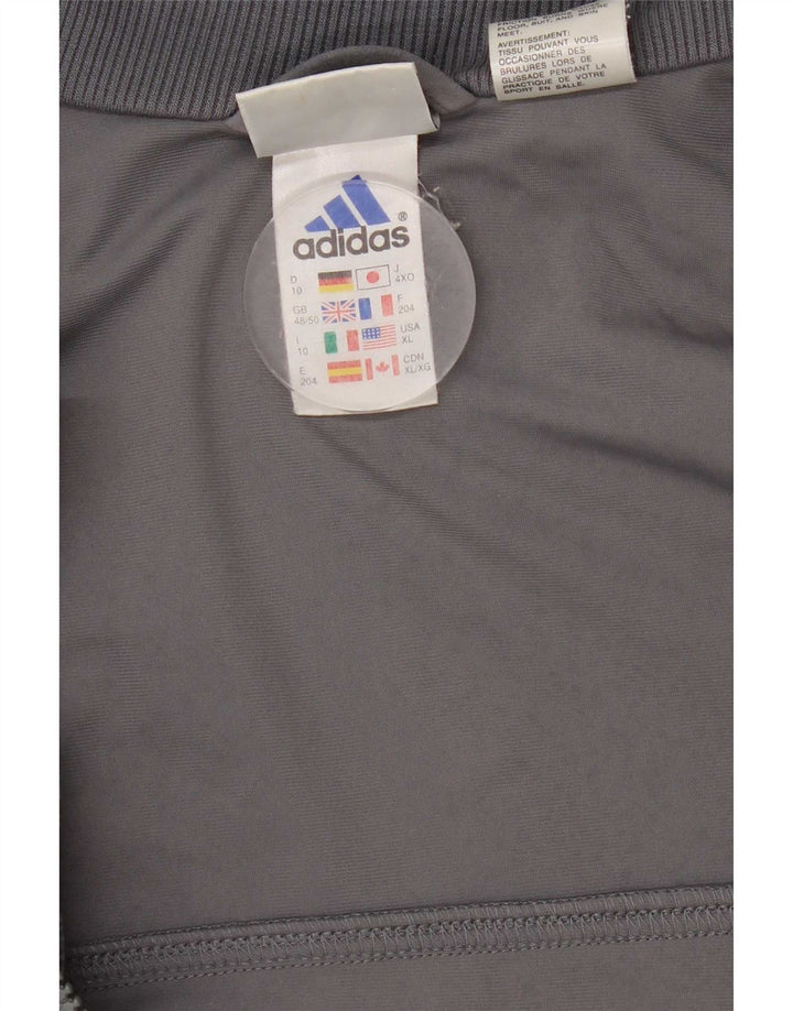 Adidas Herren Trainingsanzug Top Jacke UK 48/50 XL Grau Polyester