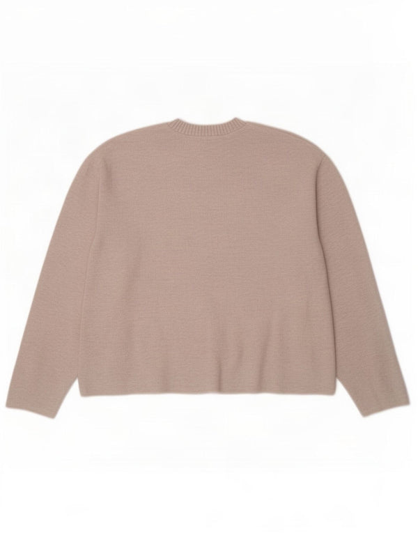 Zara Damen Blusenoberteil UK 14 Medium Beige Polyester