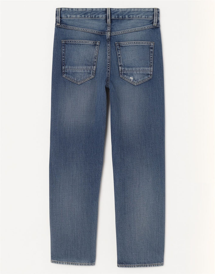 G-Star Damen Distressed Straight Jeans W24 L30 Blaue Baumwolle
