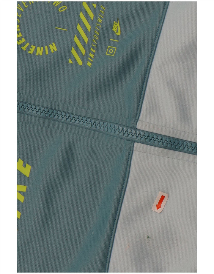 Nike Damen-Trainingsanzug-Oberteil mit übergroßer Grafik, Größe UK 10, Größe S, Blau