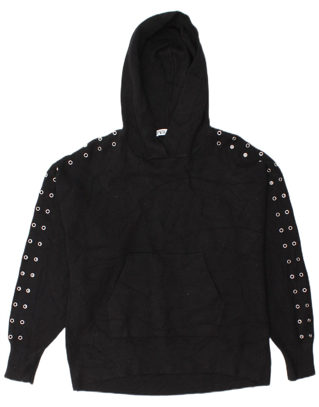 Zara Damen-Pullover, übergroß, Gr. 10, Größe S, schwarze Viskose