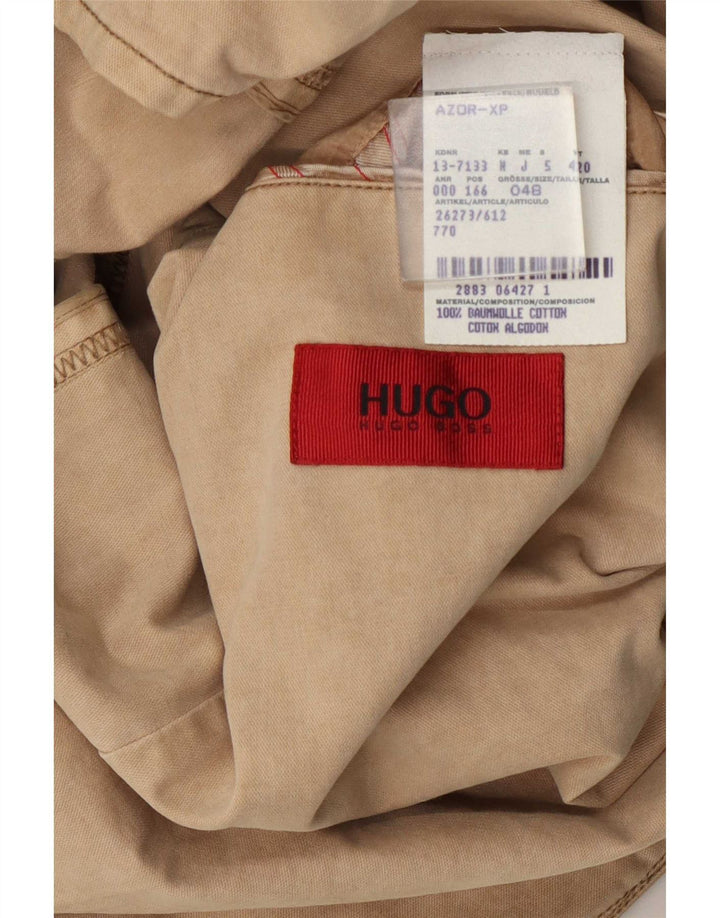Hugo Boss Herren-Blazer mit 2 Knöpfen, EU 48, mittelbeige Baumwolle
