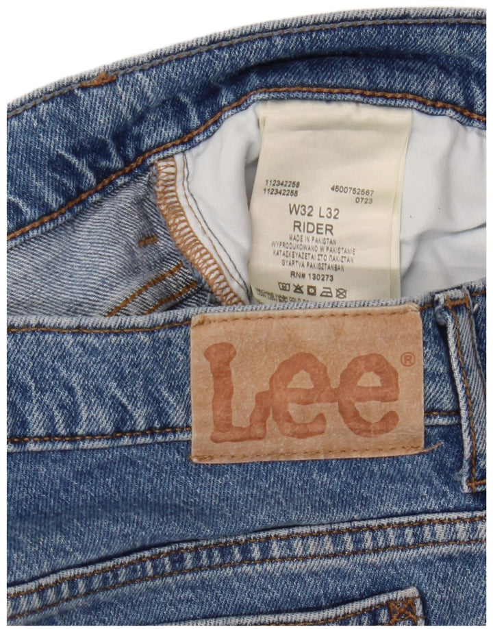 Lee Herren Rider Slim Jeans W32 L32 Blaue Baumwolle